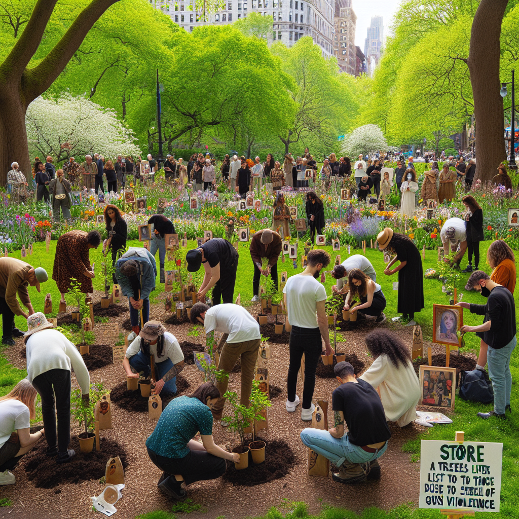 Planting Trees to Honor Gun Violence Victims