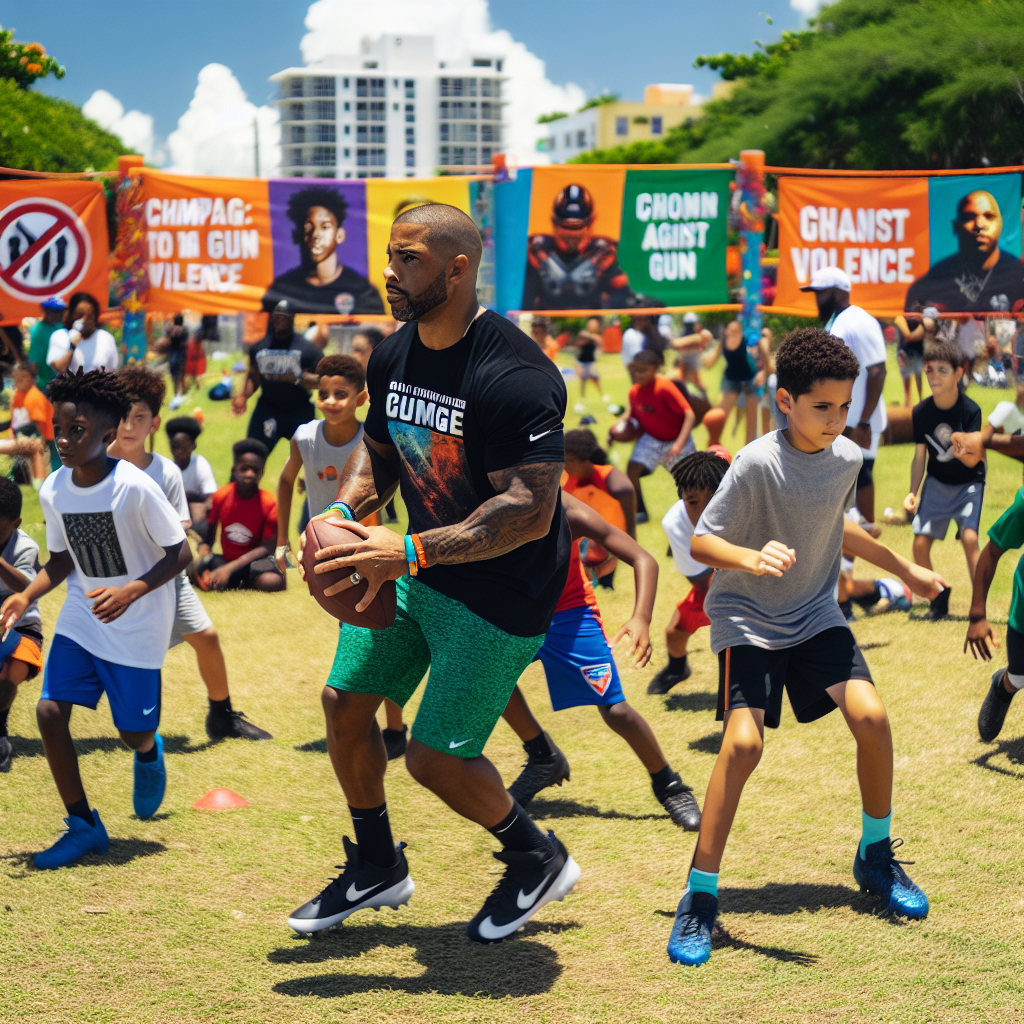 Grant Miller Here: End Gun Violence Youth Football Camp at Gulliver Prep with Cannonball President D.C. Cannon